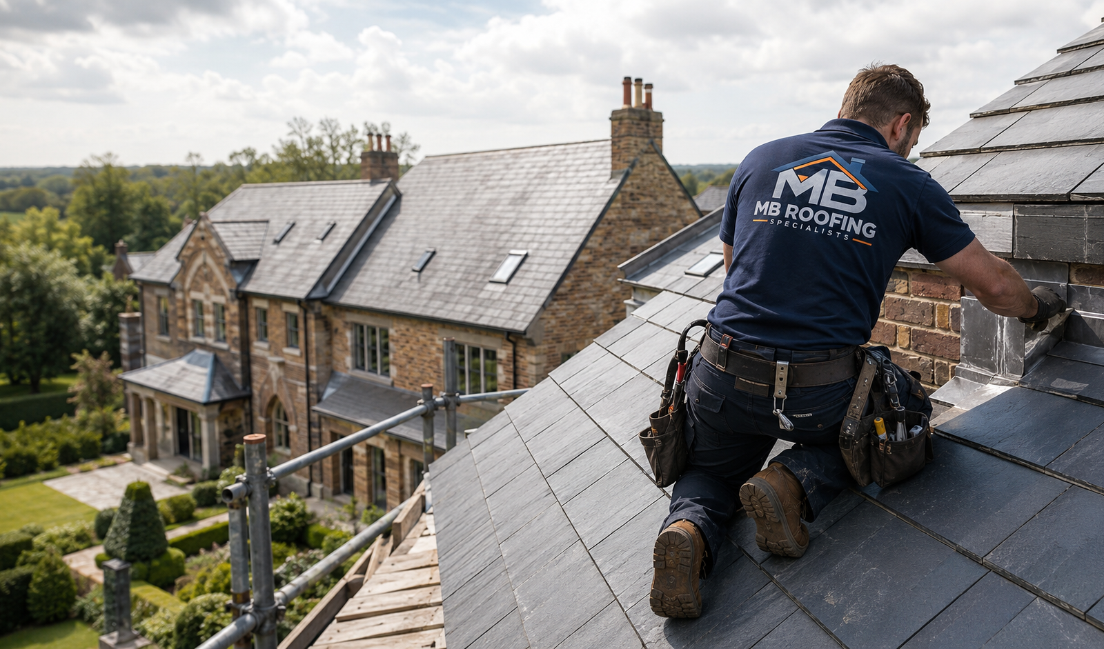 Pitched roof completed by MB Roofing Specialists in Kent