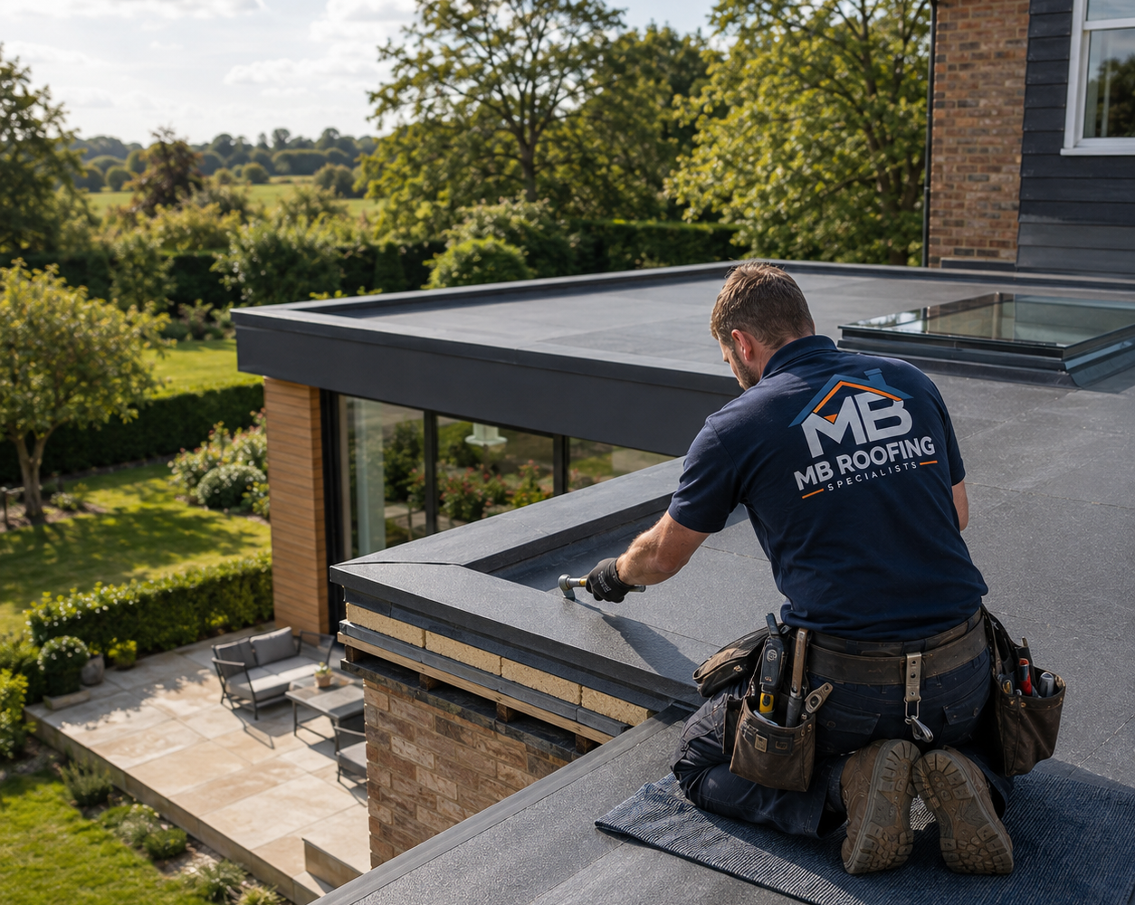 EPDM Rubber Roofing carried out by MB Roofing Specialists in Kent
