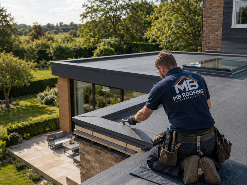 EPDM Rubber Roofing carried out by MB Roofing Specialists in Kent