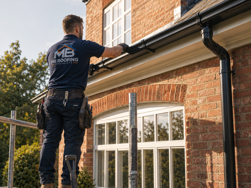 Gutter Installation and Cleaning carried out by MB Roofing Specialists in Kent